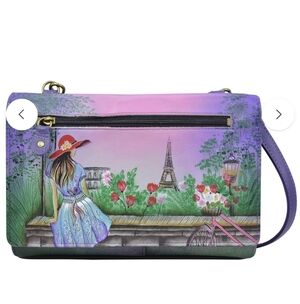 NEW! Anna By Anuschka "Paris Sunrise" Wallet On A String/crossbody